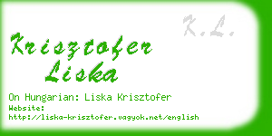 krisztofer liska business card